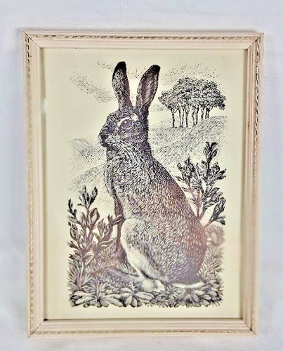 Framed wood engraving titled - wood,