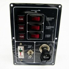 3 GANG 12v MARINE SWITCH PANEL