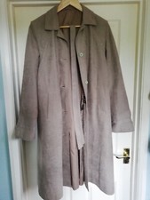 Ladies Vintage Dannimac Faux Suede Long Coat Size Medium