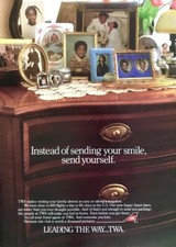 1985 TWA PRINT AD Instead of