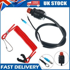 Cut Off Boat Outboard Engine Motor Emergency Kill Stop Switch W/ Safety Lanyard