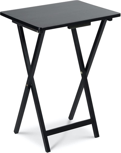 Folding snack table - snack, black