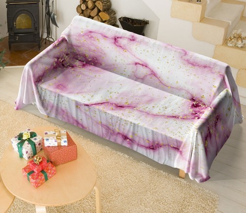 Purple line sofa cover - purple,