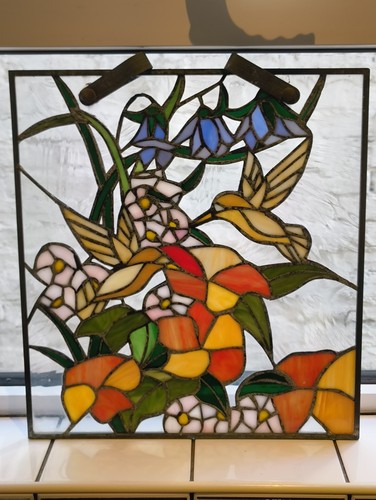 Hanging stained glass window - stained,