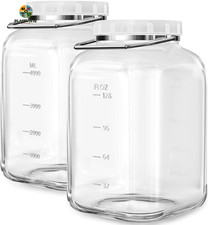 2 Pack 1.5 Gallon Glass Jar