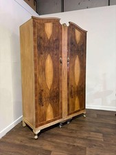 Vintage Walnut Double Wardrobe