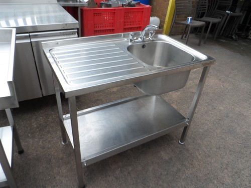 Stainless steel single bowl - steel,