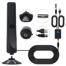 TV Aerial Digital Indoor TV Aerial with Signal Booster TV Antenna for Freeview