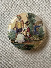 Prattware pot lid The Fair