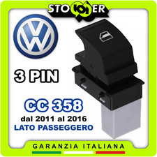 Window Regulator Button Switch Passenger Button Lever for VW CC 11-16 Glass