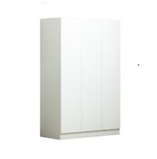 Stora 120cm Modern Bedroom 3 Door Wardrobe storage Shelves Matt White graded1