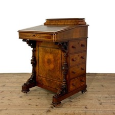 Antique walnut davenport - walnut,