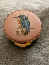 Kingfisher - English Enamel Handcrafted Trinket Box - by Toye, Kenning & Spencer