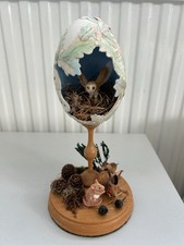 REAL Goose Egg Carved &