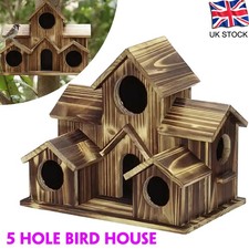 5 Hole Bird House for Outside for Garden Finch Bluebird Cardinals Bird House New