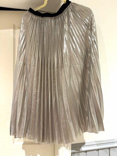 Zara silver metallic pleated - zara,