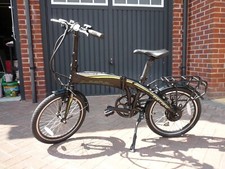 Carrera Crosscity E folding bike, black, excellent condition, v lightly used.