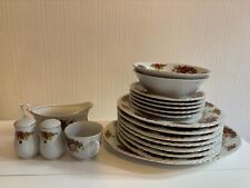 Royal Norfolk English Country Roses Bone China Dinner Tea Set 19 Pieces