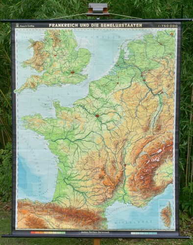 Vintage school wall map - vintage,
