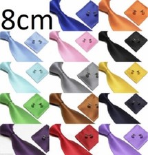 8cm wide Woven Solid Silky Tie