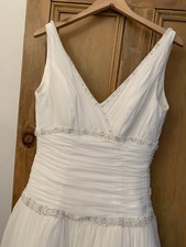 Maggie Sottero Strapped Ivory Wedding Dress Size 8 