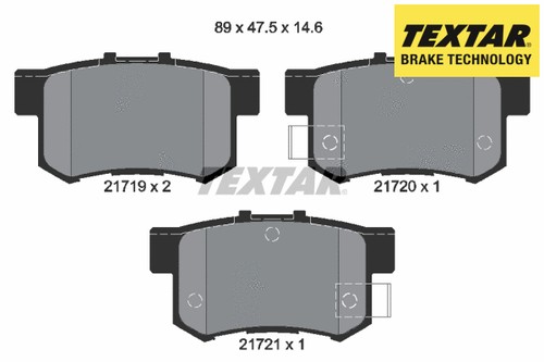 Rear brake pad set - brake,