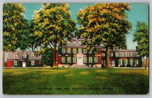 Postcard westover home and - postcard,