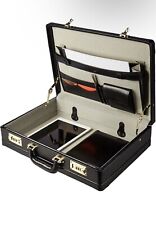 Tassia Attache Briefcase Leather Look Pu Executive Case Expanding Business Bag