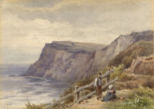 Frederick George Reynolds,Cliffs Isle of Wight,19th-century watercolour painting