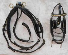 Cob / Full Complete English Black Patent Leather Show Driving Harness & Bridle