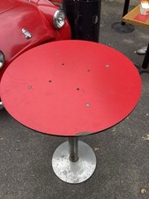 Commercial Grade Red Poser Tables Weatherproof Bar Table Set of 2 Heavy Duty