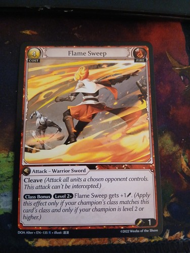 Grand archive flame - flame, sweep