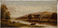 Henry Harris (1852-1926)  - 19th Century Oil, Tintern Abbey