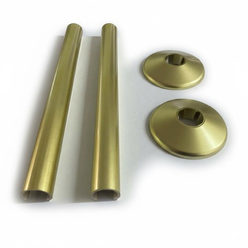 Brushed brass radiator pipe - brass,