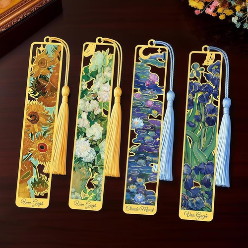 4pcs metal bookmarks with - metal,