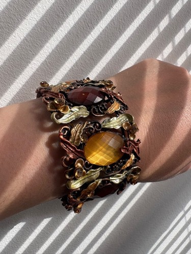 Vtg ornate filigree cuff - ornate,