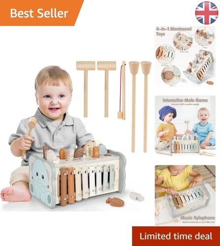 Montessori hammering toy with - montessori,