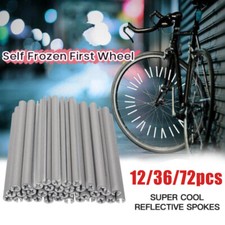 12/36/72pcs Bicycle Wheel Spoke Reflectors Bike Cycling Reflective Tubes Clip On