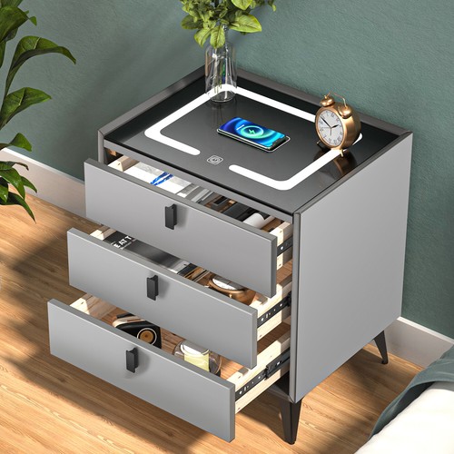 Smart bedside table with light - table,