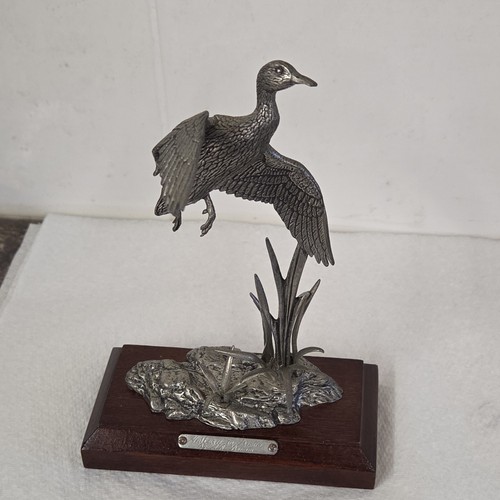 Vintage cast pewter duck - vintage,