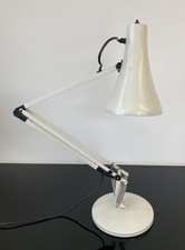 Vintage Anglepoise Model 90 White Desk Lamp Adjustable Made In England Max 60W