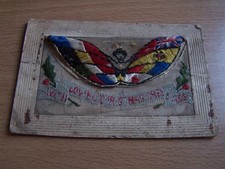 Embroidered Silk Postcard