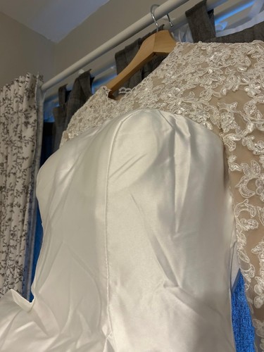 Modest ivory wedding dress - modest,