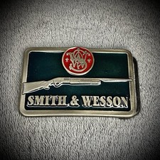 Smith & Wesson - Shotgun - Belt Buckle - Pewter & Enamel - No 2322 - Gift Idea