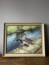 Vintage Oil On Board 'Pair Of