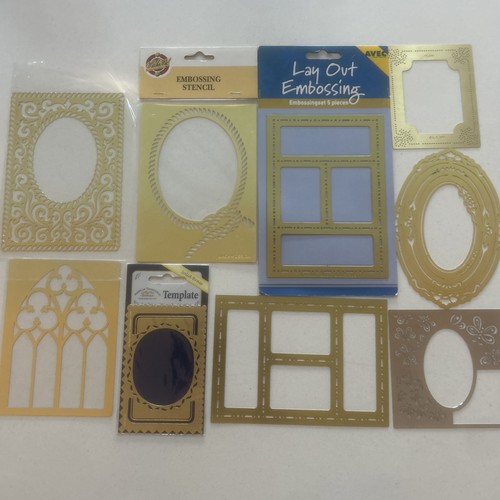Assorted embossing plates - 9,