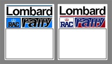 Lombard RAC Rally Door Number decals x2 - Impreza Subaru Evo 5, MK2 Escort