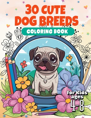 Dog breeds coloring book - breeds,