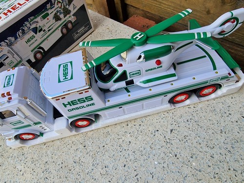 Hess toy truck and helicopter - truck,