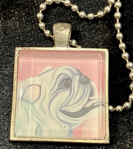 White english bulldog - bulldog, tile